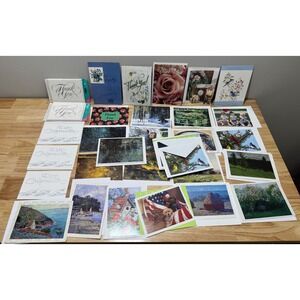 57 Greeting Cards Mixed Lot Thank You & Blank Various Prints Unused